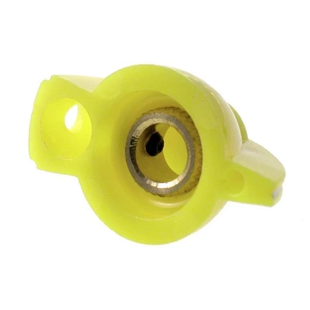 Gałka ze wskaźnikiem, oś 6mm, 32x20x14mm, żółta