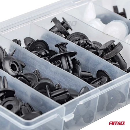 Zestaw spinek i kołków samochodowych 100szt