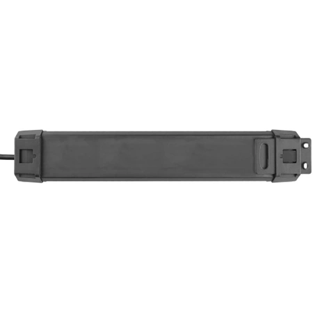 Listwa zasilająca 4 gniazda + 2× USB, przewód 1,8 m, 16 A, 3G1,5, z włącznikiem, czarna, Brennenstuhl Premium-Line