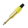 Wtyk jack 6.3 mono HQ żółty gold