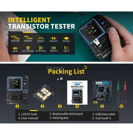 Tester elementów FNIRSI LCR-P1