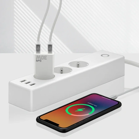 Ładowarka sieciowa everActive SC-385Q 2xUSB-C 30W BIAŁA