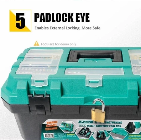 Skrzynka narzędziowa z mocnego polipropylenu, organizer 19 cali, max 25kg, Proskit SB1918