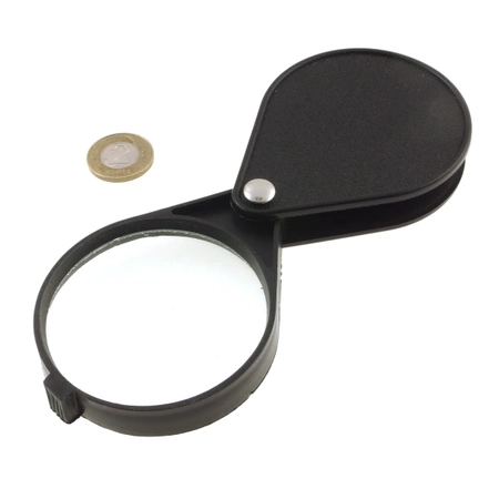Lupa kieszonkowa, składana, 6 dioptrii, fi 60mm