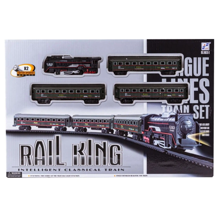 Zestaw Elektryczna Kolejka - Parowóz + Wagony Pasażerskie