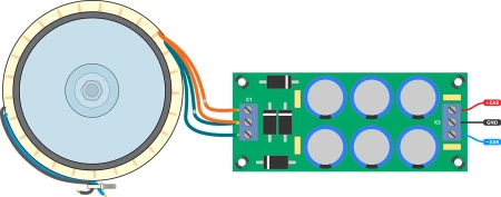 Zasilacz symetryczny do wzmacniaczy audio do 100W - zlutowany KIT AVT 3233