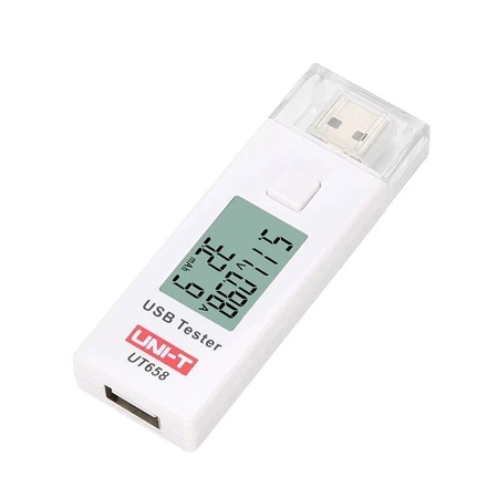 Tester USB Uni-T UT-658, 3-9 V DC, do 3,5 A, pomiar pojemności