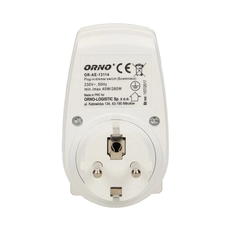 Ściemniacz z gniazdem sieciowym 230VAC, max 280W