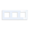 Ramka szklana - potrójna - biała - do modułów Tawoia Glass