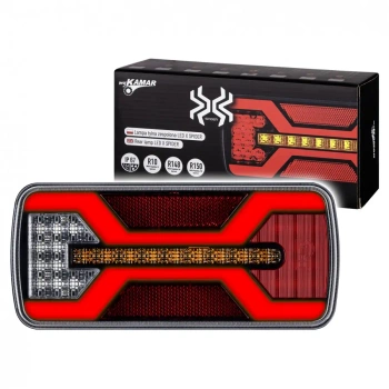 Lampa tylna LED do przyczepy, X-SPIDER 1, 4 funkcje: pozycyjne, kierunkowskaz, stop, odblask, 69 LED, IP67, L2427