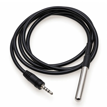 Czujnik temperatury DS18B20 wodoodporny, tuleja 50 × 6 mm, długość 1 m, wtyk jack 2,5 mm 4-pin do Sonoff TH