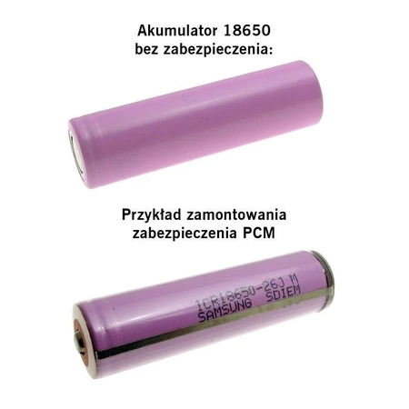 Układ zabezpieczający PCM do akumulatorów 18650, blaszka stykowa fi10mm