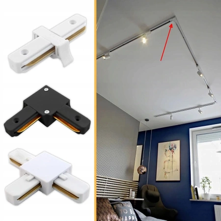 Łącznik do szynoprzewodów ZX, kąt prosty (typ L), biały