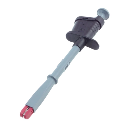 Chwytak krokodyl 155mm z gniazdem 4mm 20A, czarny