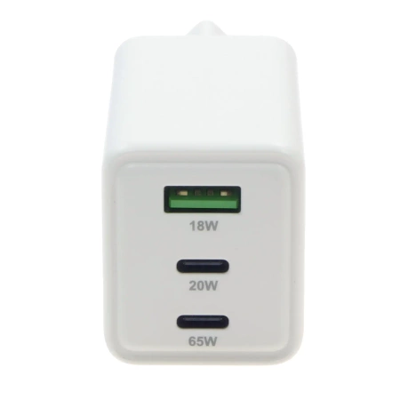 Ładowarka USB, ładowarka sieciowa USB, 2xUSB-C PD PPS QC4 65W, everActive GaN SC-655Q