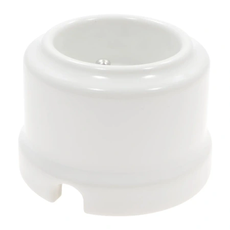 Gniazdko elektryczne z uziemieniem białe ceramiczne natynkowe - Ceramic Classic Loft