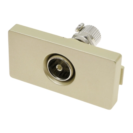 Moduł 1/2 - gniazdo antenowe TV - złoty - kompatybilny z ramkami Tawoia Glass