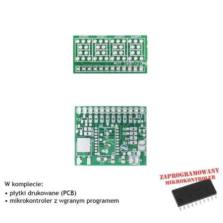 Termometr LED - wersja 7mm zielony - KIT AVT 1697/1/G