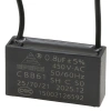Kondensator rozruchowy do silnika 0,8µF 450VAC, CBB61, przewody 20 cm, 36 × 11 × 20 mm, EPERS