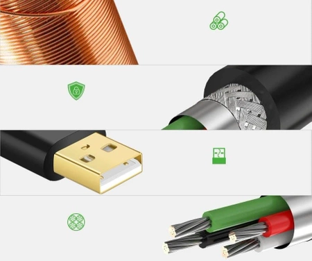 Przedłużacz USB 2.0 aktywny ze wzmacniaczem, wtyk – gniazdo A-A, 5 m, UGREEN US121