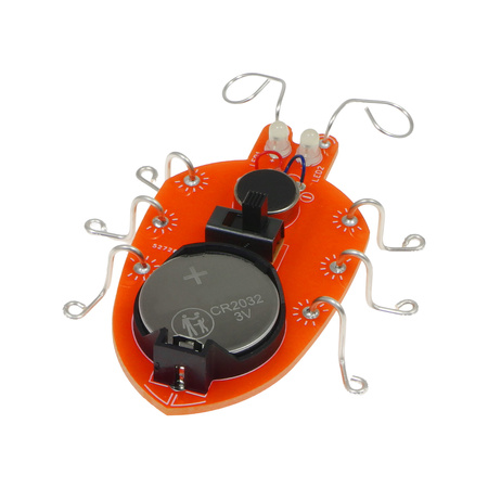 Czerwony robaczek DIY do nauki lutowania AVT EDU658