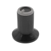 Gałka z kołnierzem do potencjometru na oś 6mm - 18x19mm - czarna, szary znacznik - N-0