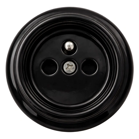 Natynkowe gniazdo pojedyncze ceramiczne czarne Ceramic Loft