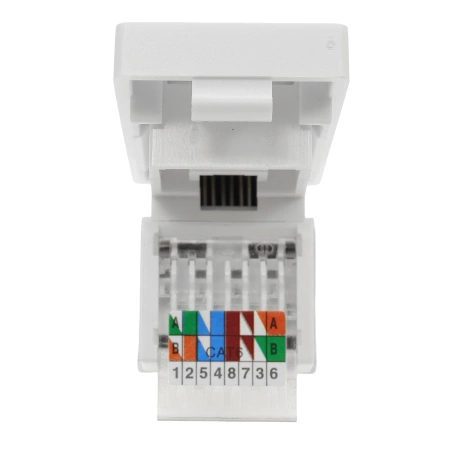 Moduł 1/2 - gniazdo RJ45 Ethernet Cat6 - biały - kompatybilny z ramkami Tawoia Glass