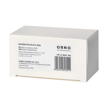 Blok rozdzielczy 250A 11 wyjść, ORNO 8207