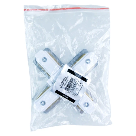 Złączka typu X do szyny, biała