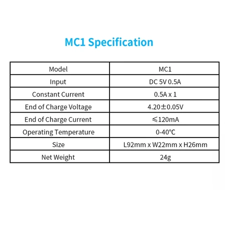 Ładowarka akumulatorów Li-Ion 18650 i innych, Xtar MC1, złącze USB-C