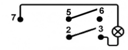 Włącznik ON-OFF 2-poz 5-pin 1 LED czerwony Carling