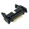 Wtyk IDC 16 styków, kątowy, do montażu na PCB, raster 2,54 mm, z zatrzaskami, Z-WS16VW