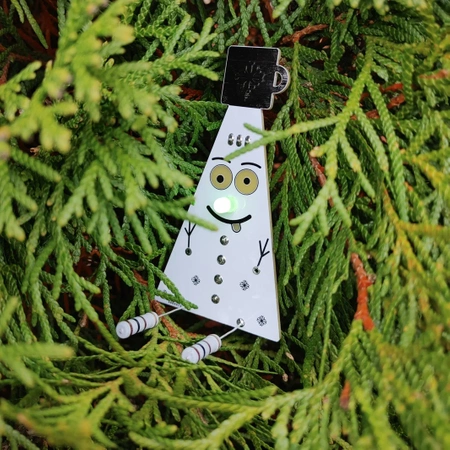 Wesoły Bałwanek LED - ozdoba DIY, zestaw do nauki lutowania, XMAS7