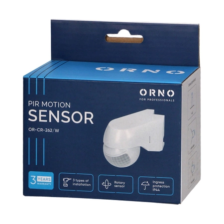 Czujnik ruchu PIR 220st. 1200W IP44 biały