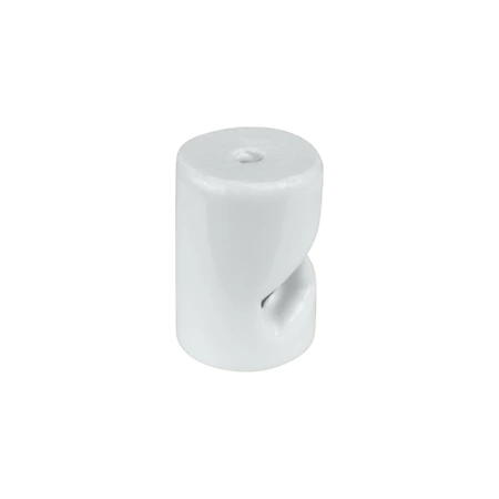 Uchwyt kabla ceramiczny 20x30mm, natynkowy biały Ceramic Loft