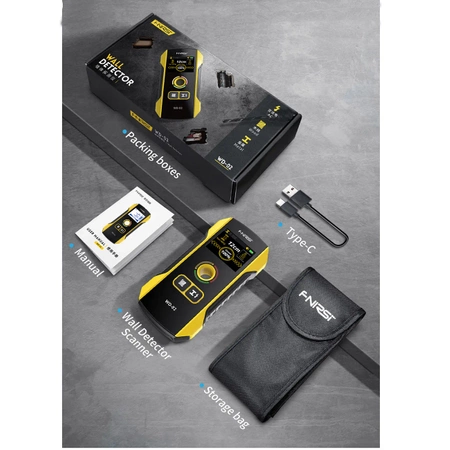 Wykrywacz ukrytych przewodów, metali i drewna w ścianach, FNIRSI WD-02