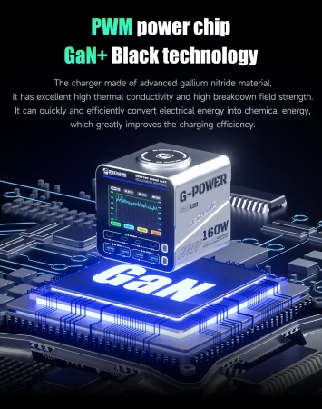 Inteligenta stacja ładowania 160W GaN G-POWER Mechanic