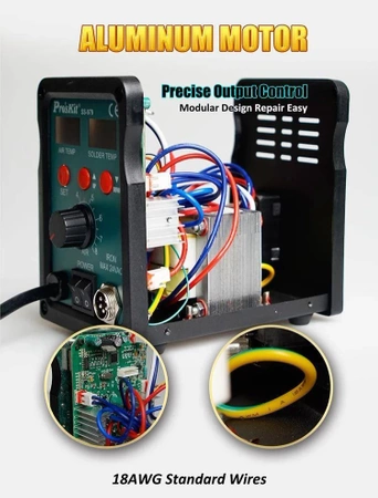 Stacja lutownicza hotair 700W 120L/min + lutownica 60W SS-979B Proskit