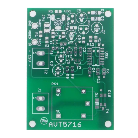Automatyczny włącznik monitora CVBS z detekcją obrazu - PCB do projektu AVT 5716