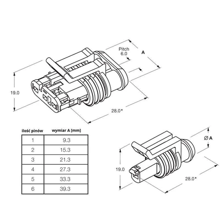 Złącze samochodowe hermetyczne SuperSeal, 4 piny /OH-4/