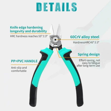 Szczypce obcinaczki boczne 160mm, Proskit PM-806FG