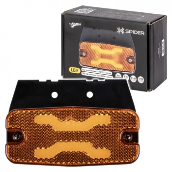 Lampa obrysowa LED X-SPIDER L1316 12/24V z kierunkowskazem i odblaskiem IP67 R10 R148 R150