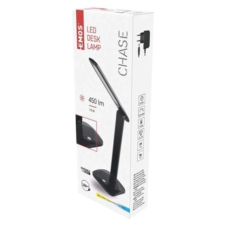 Lampka biurkowa LED, czarna EMOS 7619