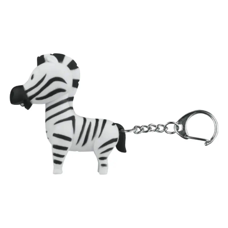 Latarka LED brelok z dźwiękiem – zwierzaki SAFARI: żyrafa, lew, nosorożec, zebra