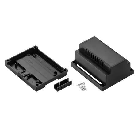 Obudowa modułowa na szynę DIN Z101, 89 × 107 × 65,6 mm, ABS V0, czarna, Kradex