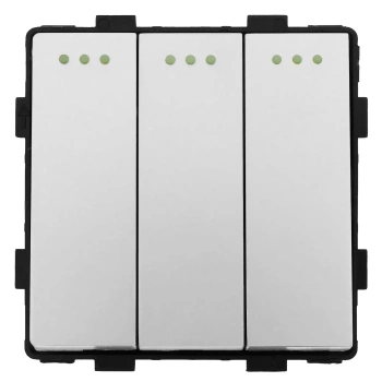 Moduł - Włącznik światła schodowy potrójny - szary - Tawoia Glass