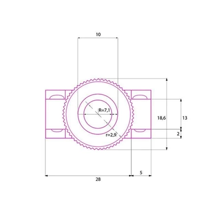 Wyłącznik nadprądowy bimetaliczny MR1, 10A 250Vac, 1 tor