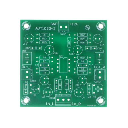 Przedwzmacniacz mikrofonowy, PCB do projektu AVT1033