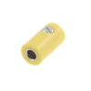 Gniazdo na przewód 2.6mm, izolowane przykręcane, żółte